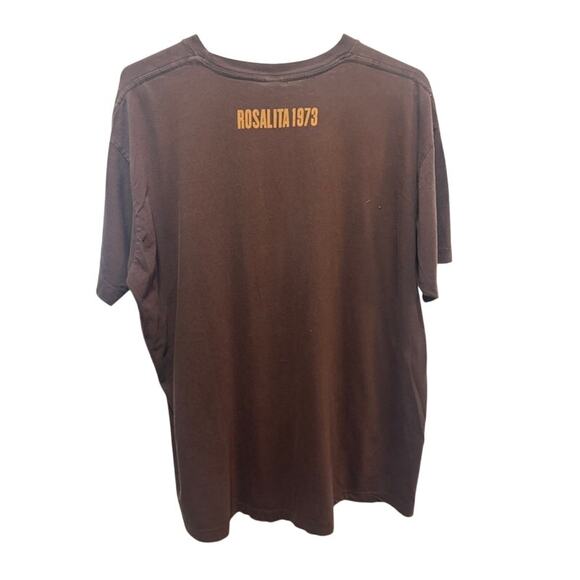 Bruce Springsteen T-Shirt Tee Rosalita 1972 Brown Yellow Lyric Men's size XL - Picture 6 of 7
